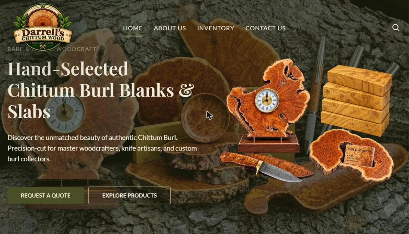 Darrell’s Chittum Wood desktop screen 1