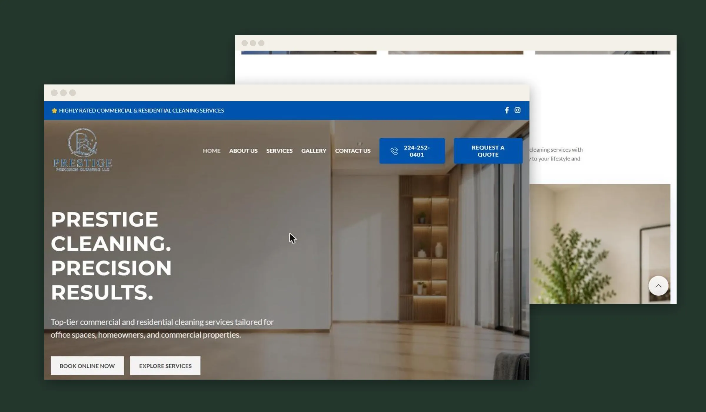 Prestige Precision Cleaning — project presentation